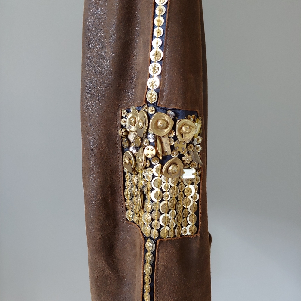 Sachin + Babi For Ankasa Brown Leather Jacket Size 8 - Picture 14 of 16